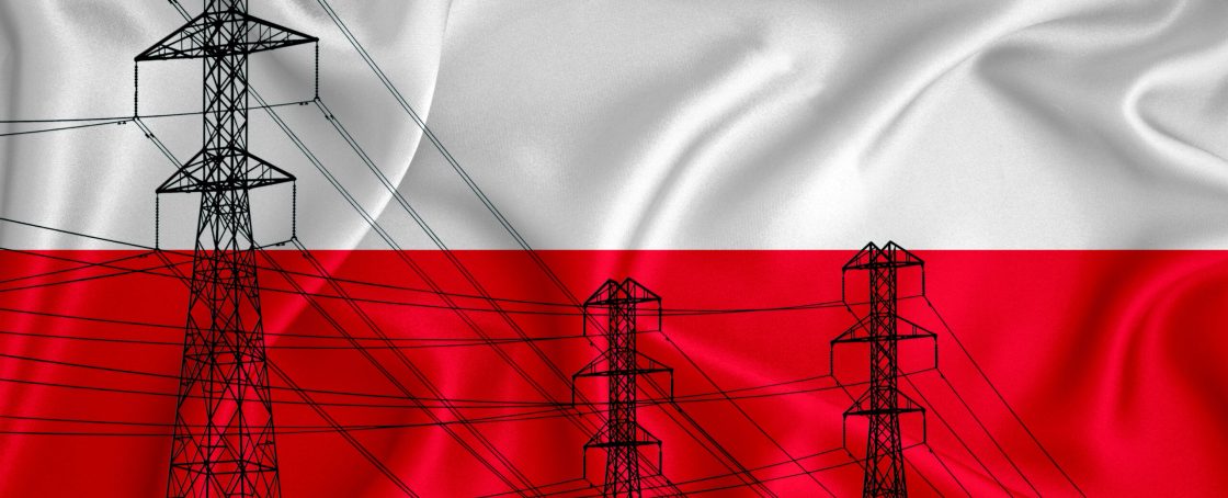 Poland,Flag,In,The,Background,Conceptual,Illustration,And,Silhouette,Of
