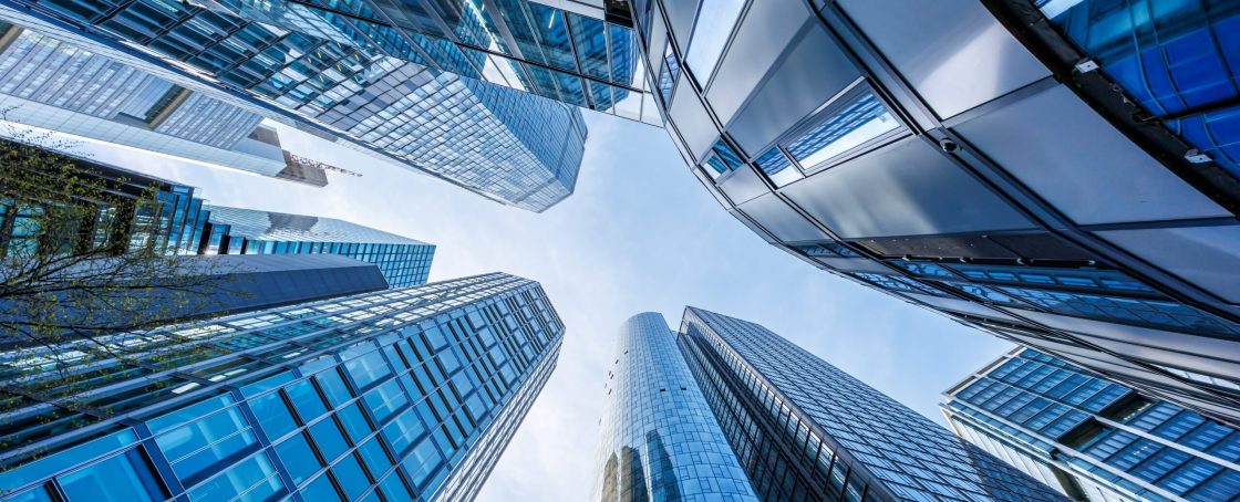 Frankfurt,Skyline,Skyscrapers,With,Banks,Modern,Work,Office,Buildings,Town