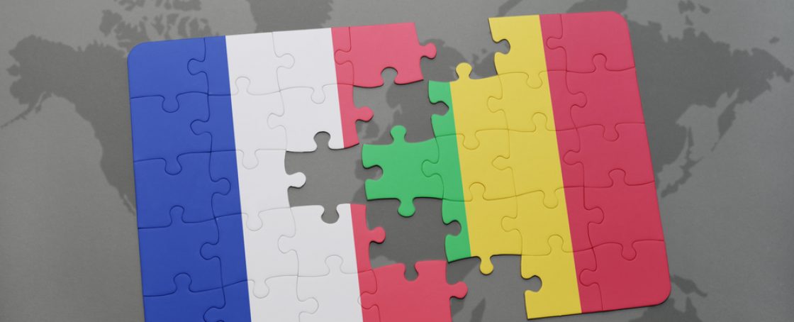 Puzzle,With,The,National,Flag,Of,France,And,Mali,On
